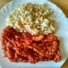 Bulgur s cuketovou omáčkou a morčacím mäsom