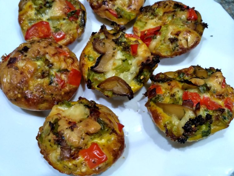 Vajíčkovo zeleninový koláč (muffiny)