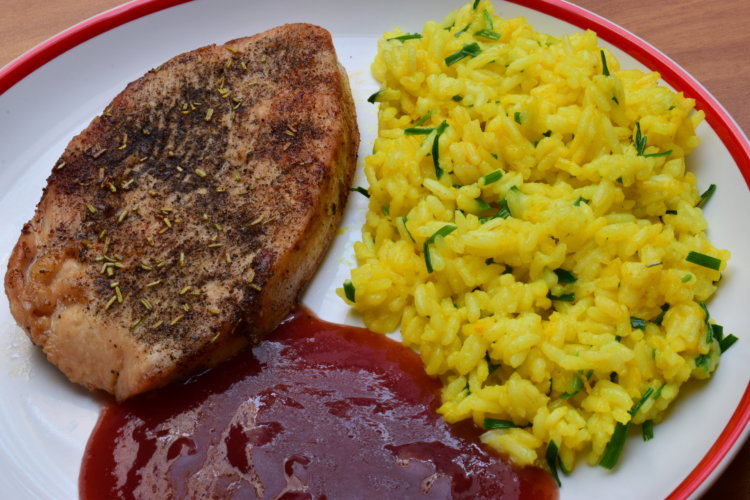 Morčací steak s brusnicovou omáčkou